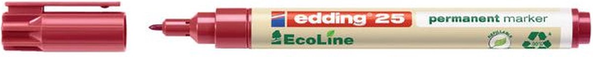 Viltstift edding 25 eco rond 1mm rood | 10 stuks